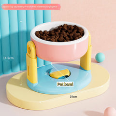 Adjustable dog bowl