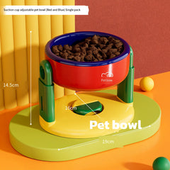 Adjustable dog bowl