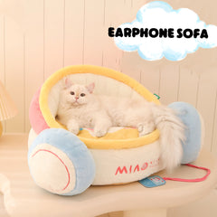 Dream Headphones Sofa - Winter Warmth Cat Bed