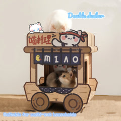 Kitchen cart cat scratching pad