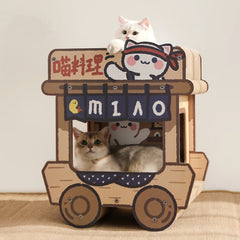 Kitchen cart cat scratching pad