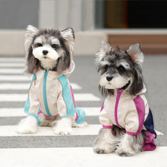 Stain-resistant and dirt proof outdoor wearing raincoat for Teddy and Schnauzer