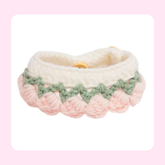 Knitted Floral Pet Neck Warmer