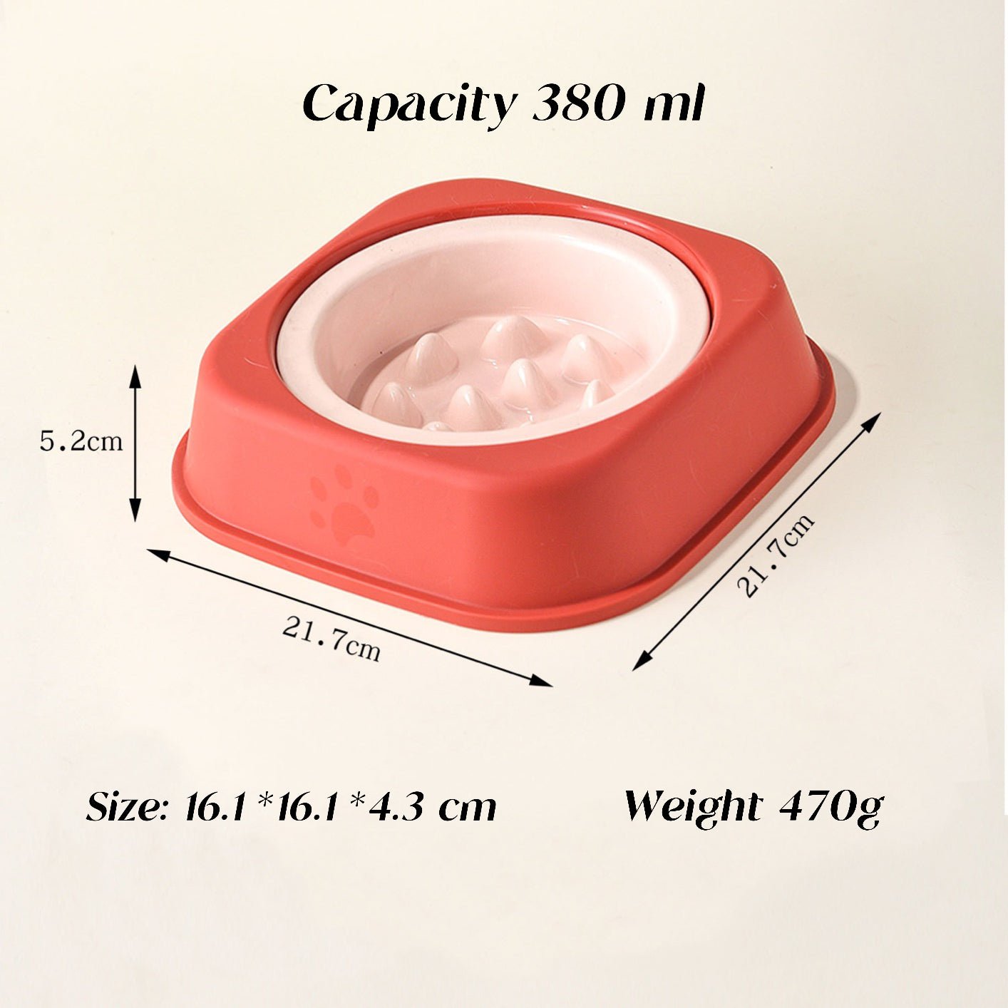 Solid-color edge-guarding slow-eating bowl 