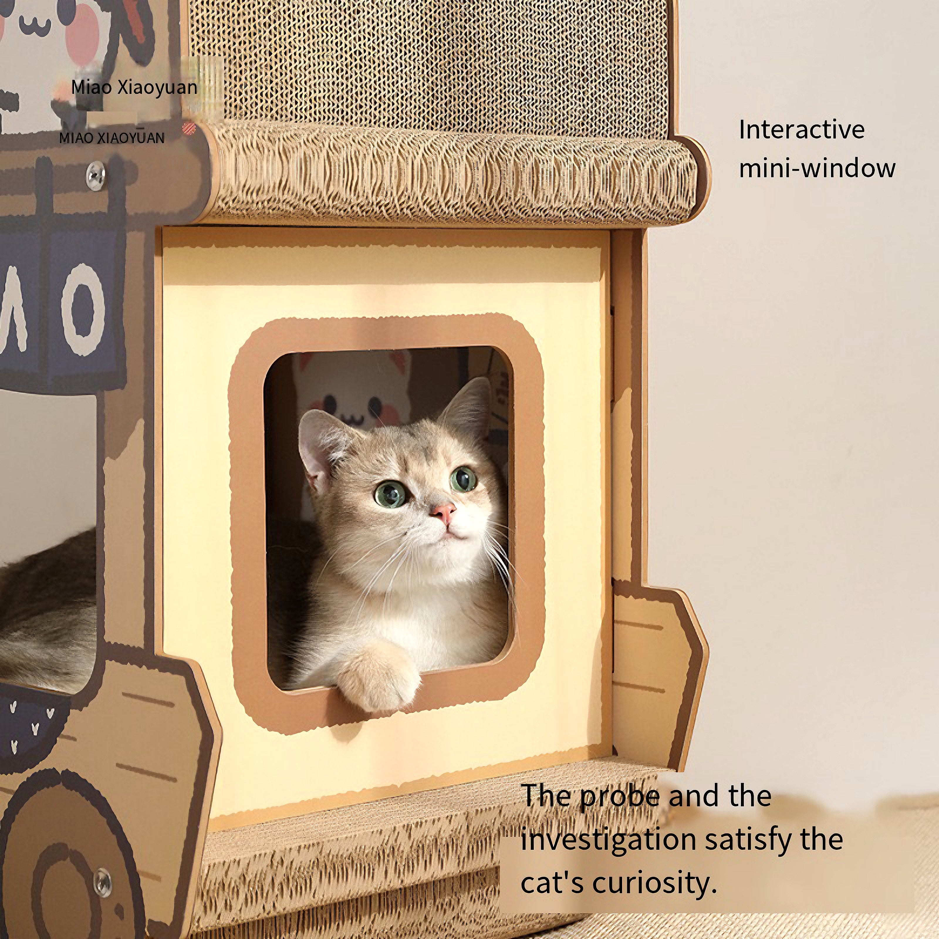 Kitchen cart cat scratching pad