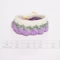 Knitted Floral Pet Neck Warmer