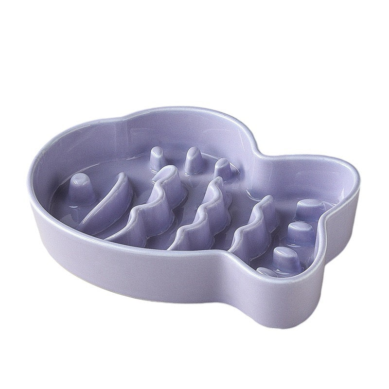 Fish-shaped slow-food bowl